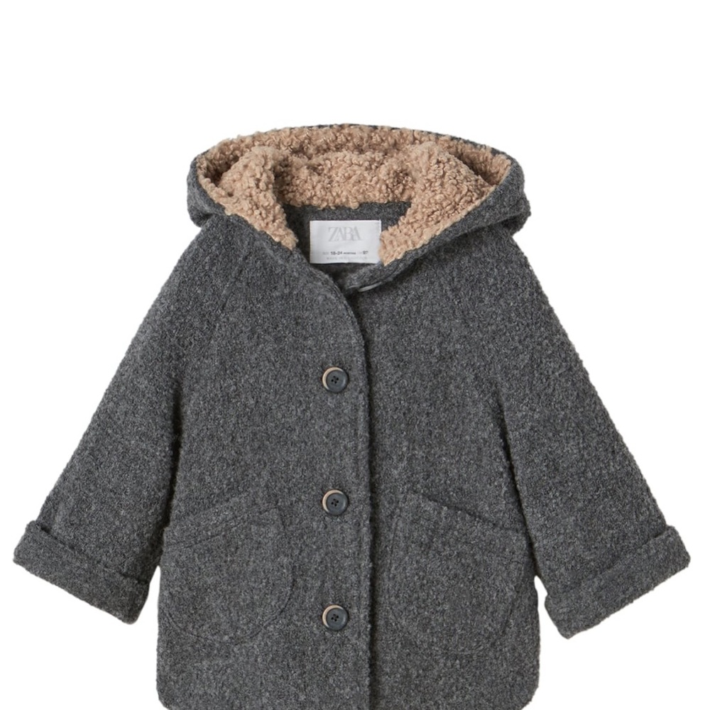 Zara fleece lined corduroy coat size 9-12 months